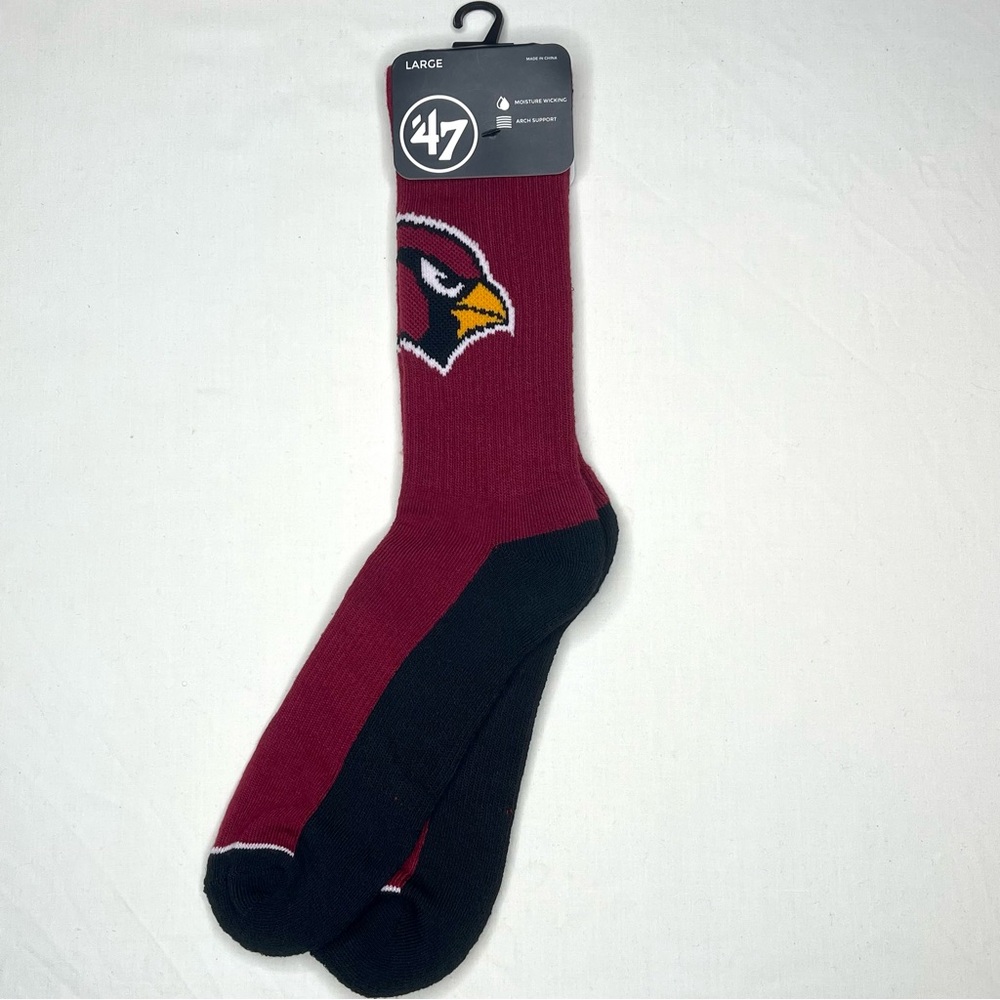 NFL Arizona Cardinals athletic crew socks
